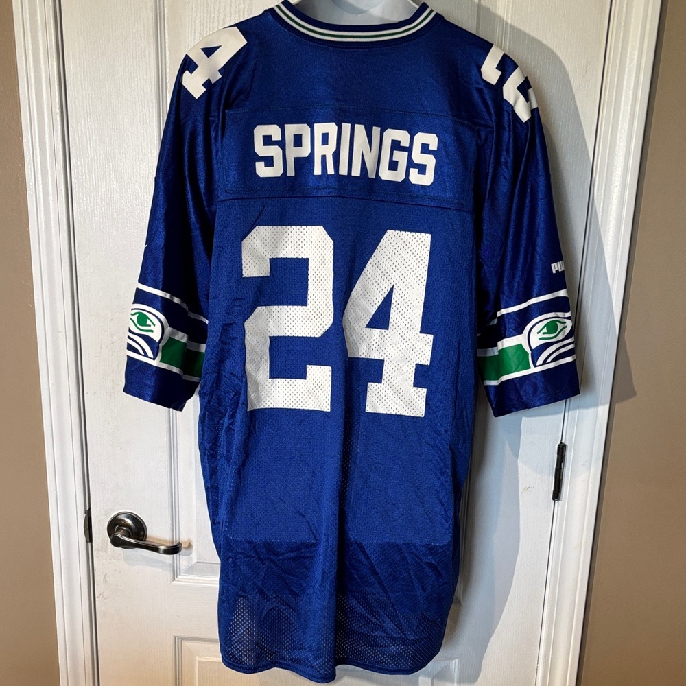Vintage Puma Sean Springs Seattle Seahawks Jersey
